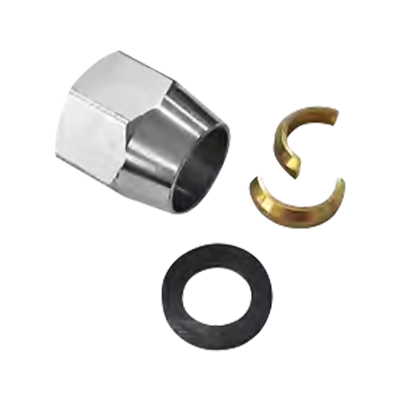 ガスホースコネクタ用のナット、銅クリップ